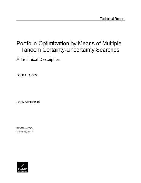 Sampul Portfolio Optimization by Means of Multiple Tandem Certainty-Uncertainty Searches A Technical Description