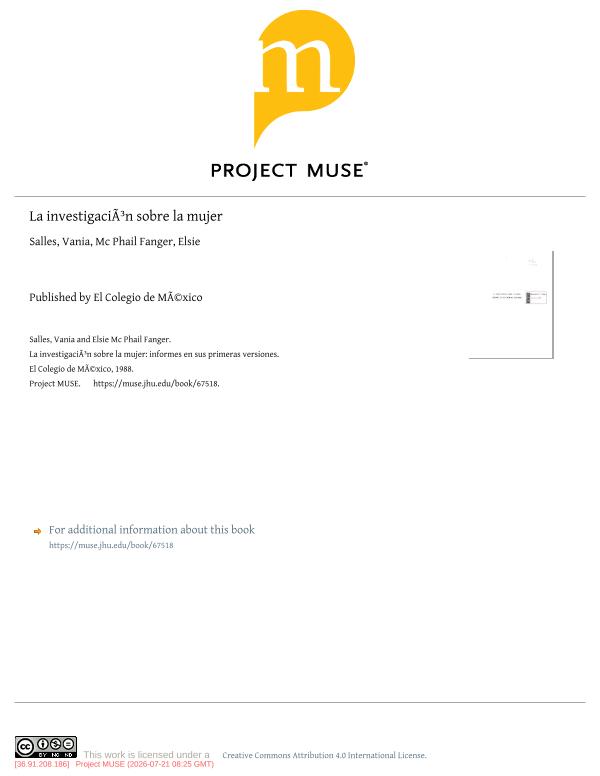 Sampul La investigaci&oacute;n sobre la mujer