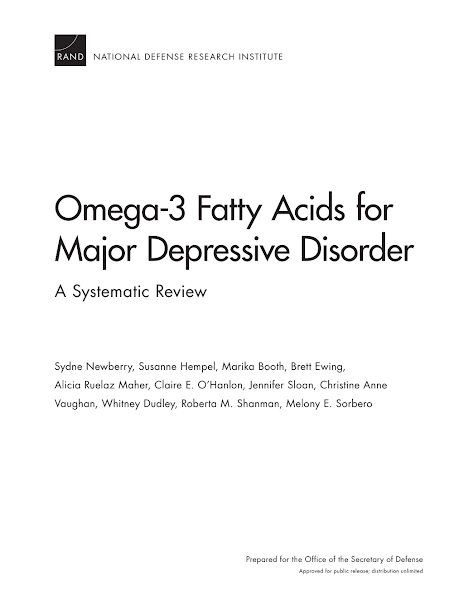 Sampul Omega3 Fatty Acids for Major Depressive Disorder A Systematic Review