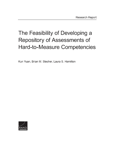 Sampul The Feasibility of Developing a Repository of Assessments of Hard-to-Measure Competencies