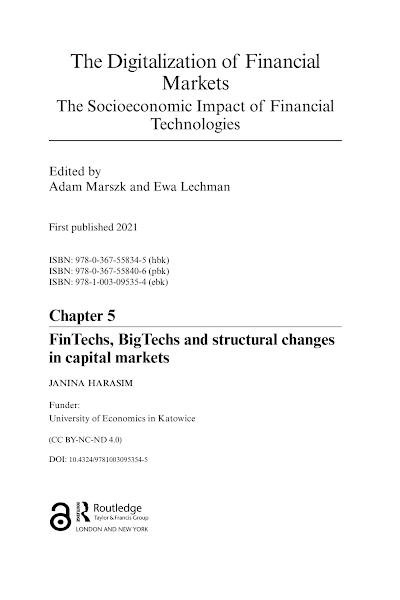 Sampul Chapter 5 FinTechs, BigTechs and structural changes in capital markets