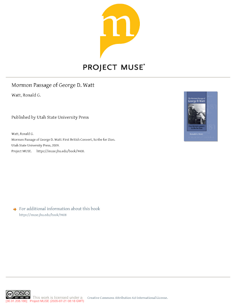 Sampul Mormon Passage of George D. Watt