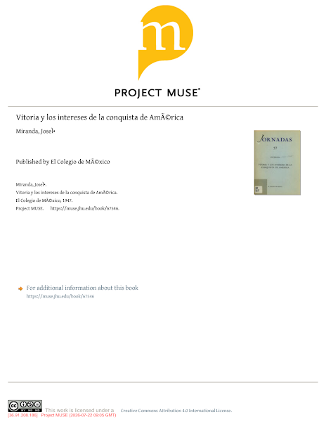 Sampul Vitoria y los intereses de la conquista de Am&eacute;rica