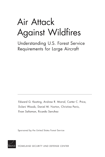 Sampul Air Attack Against Wildfires Understanding U.S. Forest Service Requirements for Large Aircraft
