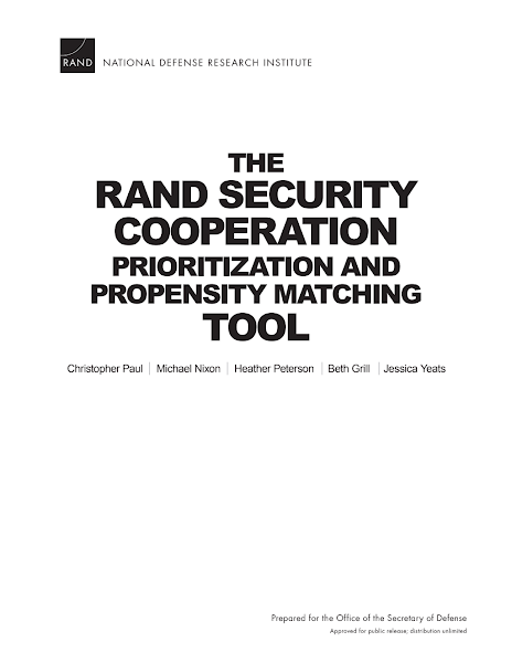 Sampul The RAND Security Cooperation Prioritization and Propensity Matching Tool