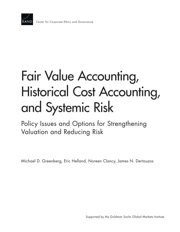 Sampul Fair Value Accounting, Historical Cost Accounting, and Systemic Risk