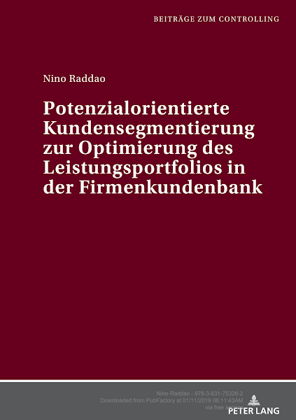 Sampul Potenzialorientierte Kundensegmentierung zur Optimierung des Leistungsportfolios in der Firmenkundenbank