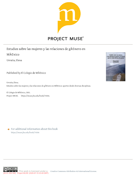 Sampul Estudios sobre las mujeres y las relaciones de g&eacute;nero en M&eacute;xico