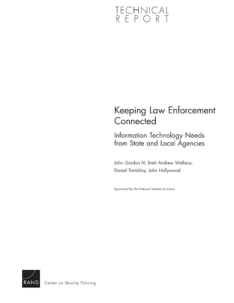Sampul Keeping Law Enforcement Connected Information Technology Needs from State and Local Agencies