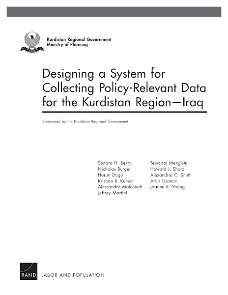 Sampul Designing a System for Collecting Policy-Relevant Data for the Kurdistan Region&mdash;Iraq