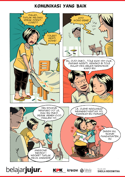 Sampul Komik-Strip-Keluarga