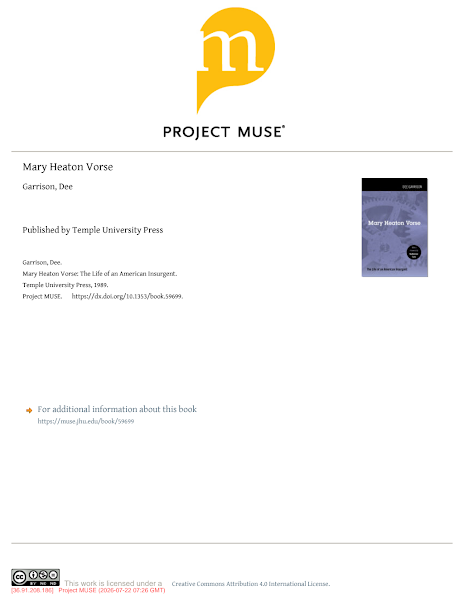 Sampul Mary Heaton Vorse