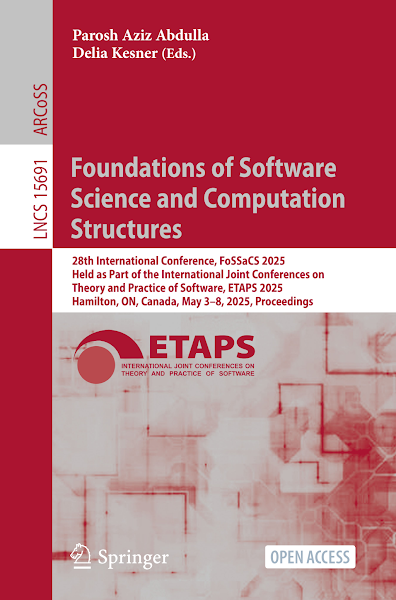 Sampul Foundations of Software Science and Computation LNCS 15691 ARCoSS Structures
