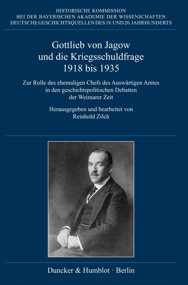 Sampul Gottlieb von Jagow und die Kriegsschuldfrage 1918 bis 1935
